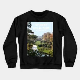 Studley Park, Fountains Abbey, Yorkshire. Travel poster Crewneck Sweatshirt